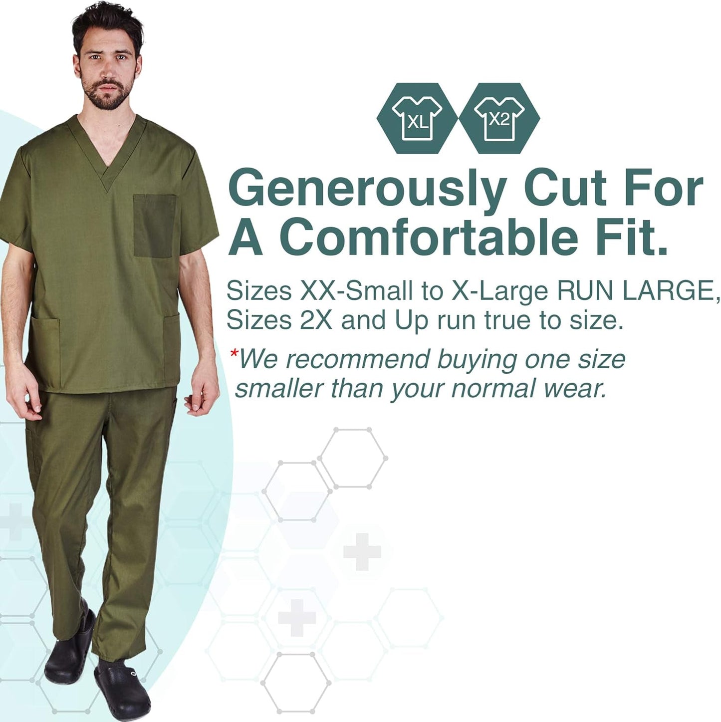 Comfortable Fit Men'S Workwear Uniform 8 Pocket Top and Pant Set