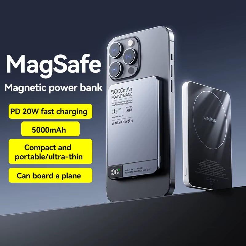Xiaomi High Quality Alloy 10000Mah Fast Charger Power Bank with Battery Powerbank Magnetic Wireless Phone Charger for Magsafe