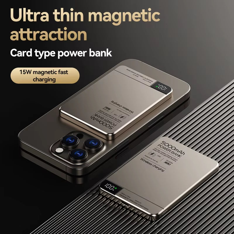 Xiaomi High Quality Alloy 10000Mah Fast Charger Power Bank with Battery Powerbank Magnetic Wireless Phone Charger for Magsafe
