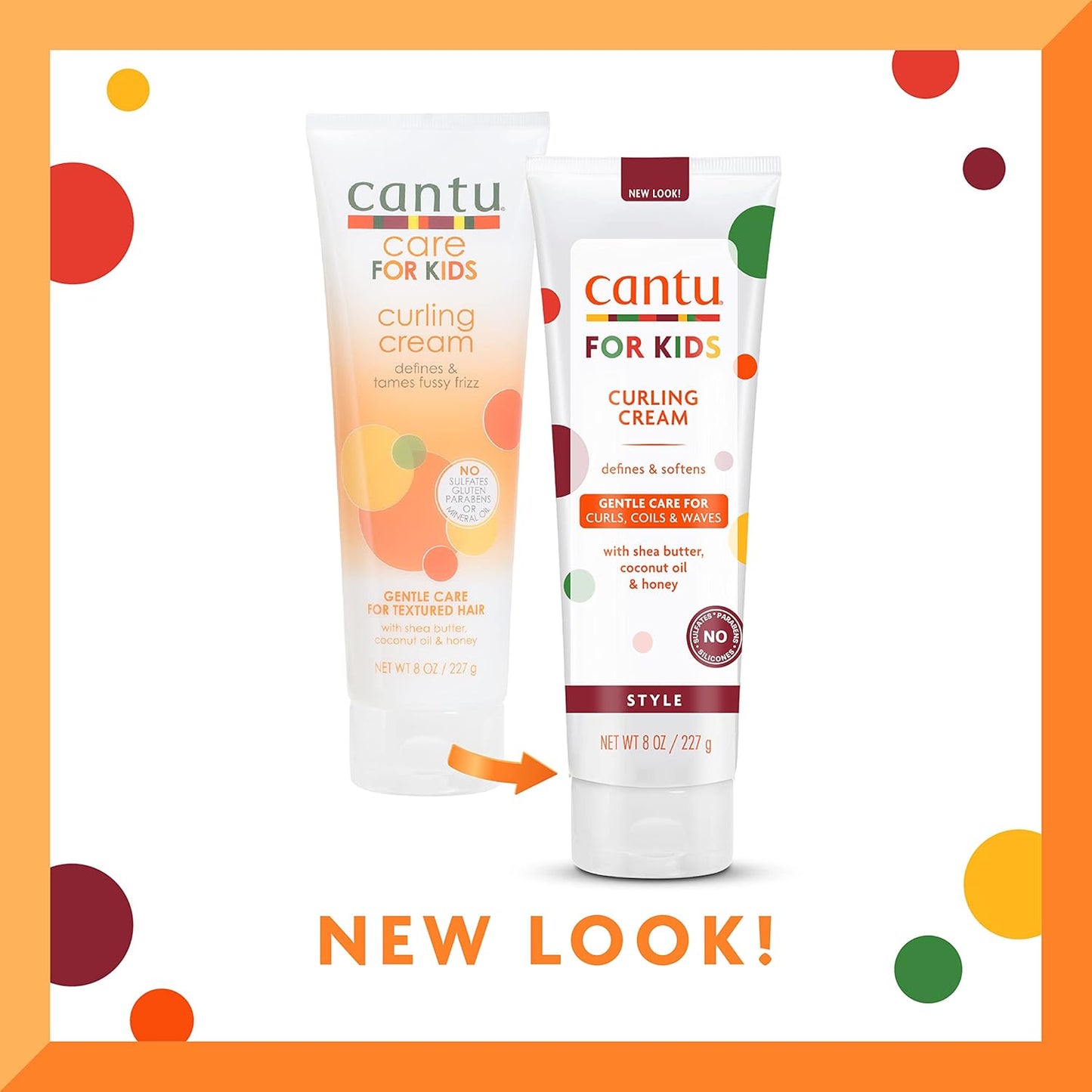 Care for Kids Paraben & Sulfate-Free Curling Cream with Shea Butter, 8 Oz (Pack of 3)