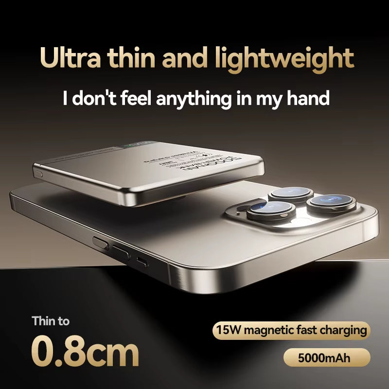 Xiaomi High Quality Alloy 10000Mah Fast Charger Power Bank with Battery Powerbank Magnetic Wireless Phone Charger for Magsafe