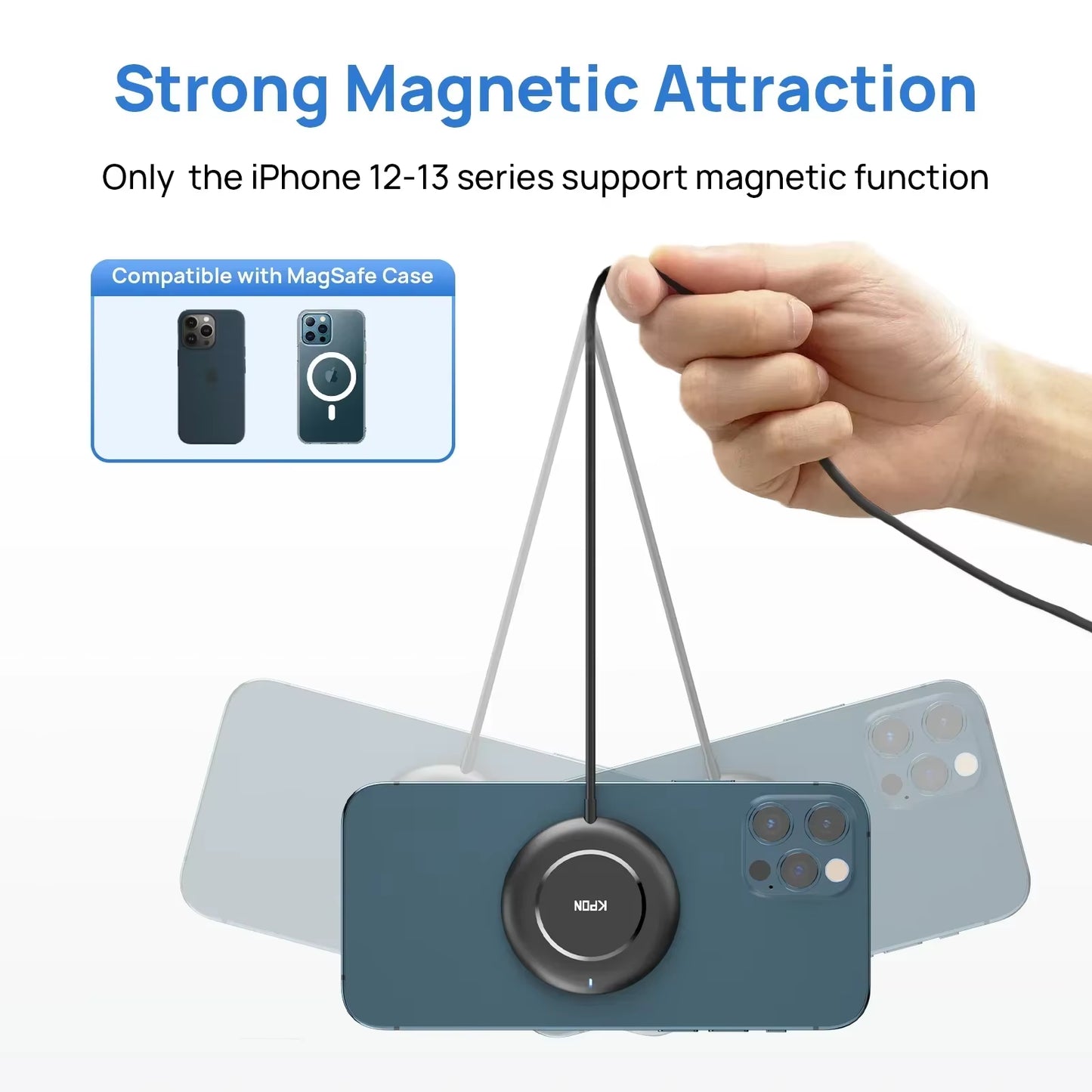 3 in 1 Magnetic Wireless Charger for Apple Watch Series 9/8/7/6 Fast Charging Pad for Iphone 15/14/13 Pro/Magsafe Charger