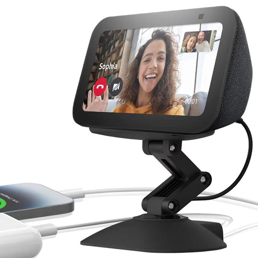 Adjustable Height Stand for Echo Show 5 (3Rd Gen) with USB-C and Charging Por...