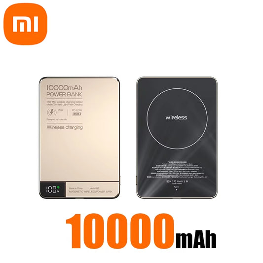 Xiaomi High Quality Alloy 10000Mah Fast Charger Power Bank with Battery Powerbank Magnetic Wireless Phone Charger for Magsafe