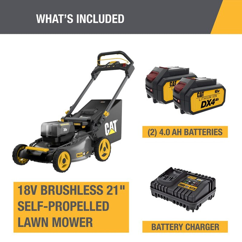 36-Volt, (2 X 18-Volt) 8 Ah Batteries 21-In Self Propelled Battery Walk Mower With