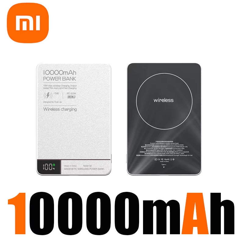 Xiaomi High Quality Alloy 10000Mah Fast Charger Power Bank with Battery Powerbank Magnetic Wireless Phone Charger for Magsafe