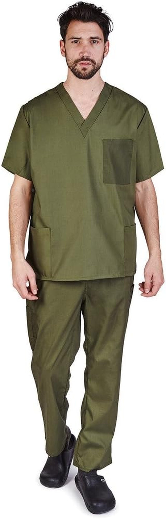 Comfortable Fit Men'S Workwear Uniform 8 Pocket Top and Pant Set