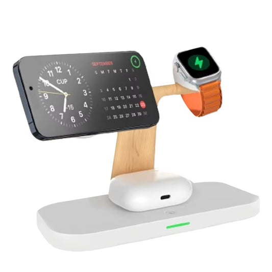 3 in 1 Magnetic Wireless Charger Stand Desktop Lamp Fast Charging Station Phone Holder for Iphone 12-16 Apple Watch 1-9 Airprods