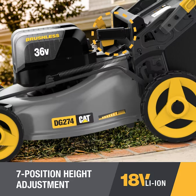 36-Volt, (2 X 18-Volt) 8 Ah Batteries 21-In Self Propelled Battery Walk Mower With